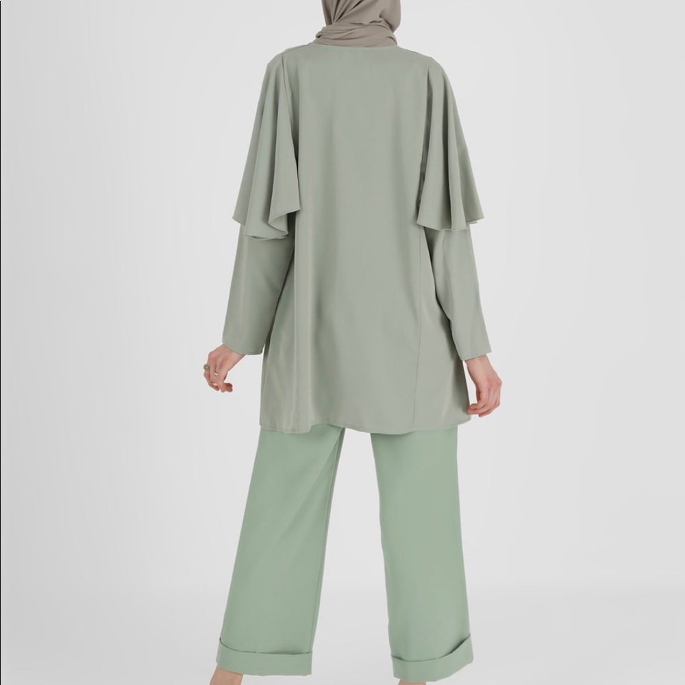 Green crew neck tunic size 4 - Picture 4 of 5
